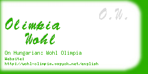 olimpia wohl business card